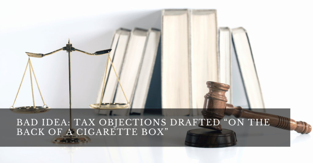 Tax objections drafted