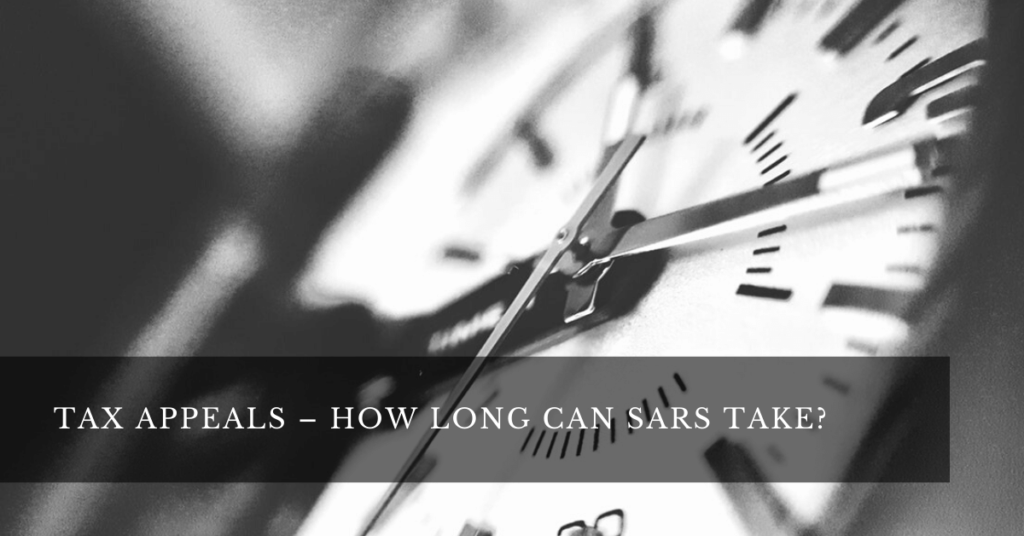 How long does it take SARS to process tax appeals