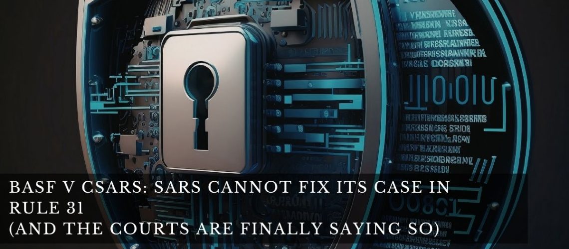 BASF v CSARS